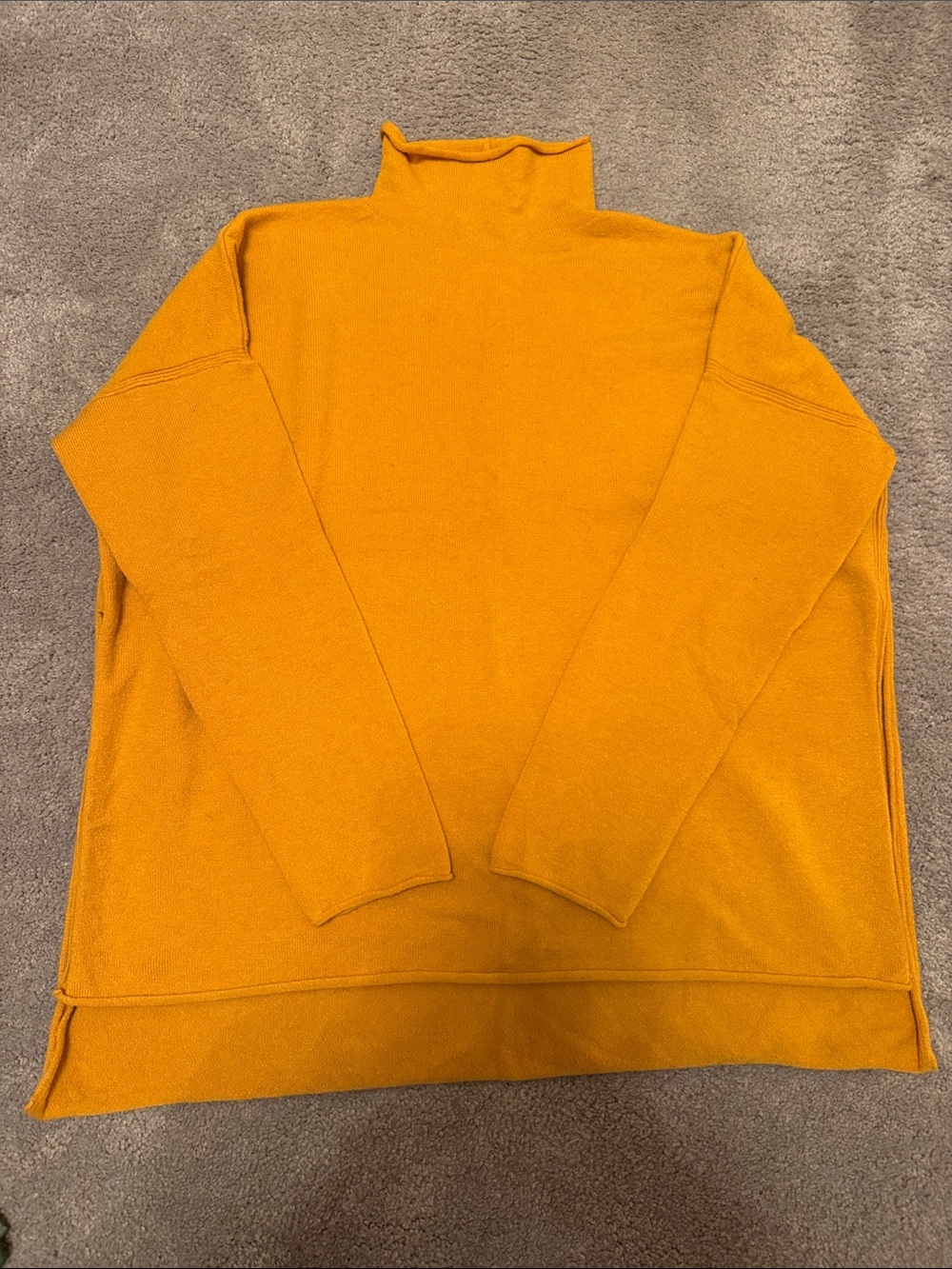 French Connection Mustard Yellow Turtleneck Sweater